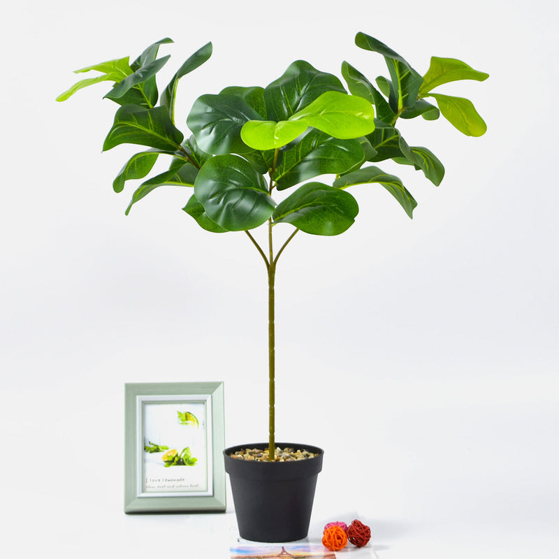 Artificial Fiddle Leaf Fig Tree Stems 10 Pcs 12 Inch Faux Greenery Leaves Bulk