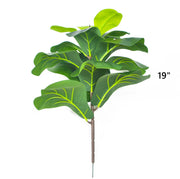 Artificial Fiddle Leaf Fig Tree Stems 10 Pcs 12 Inch Faux Greenery Leaves Bulk