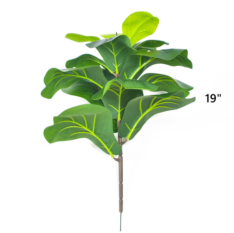 Artificial Fiddle Leaf Fig Tree Stems 10 Pcs 12 Inch Faux Greenery Leaves Bulk