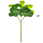 Artificial Fiddle Leaf Fig Tree Stems 10 Pcs 12 Inch Faux Greenery Leaves Bulk