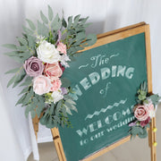 2-Piece Artificial Welcoming Flowers Set for Ceremony Sign and Reception Decoration Bulk