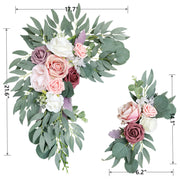 2-Piece Artificial Welcoming Flowers Set for Ceremony Sign and Reception Decoration Bulk