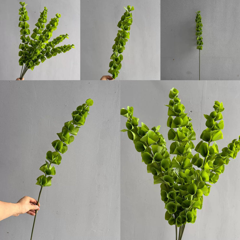 Floral Greenery Stems, Artificial Shell Leaf Eucalyptus, 40" Tall