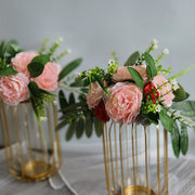 10 Pcs Artificial Rose Flower Balls for Wedding Decor, 6 Inch Silk Kissing Ball Arrangements