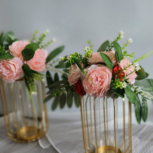 10 Pcs Artificial Rose Flower Balls for Wedding Decor, 6 Inch Silk Kissing Ball Arrangements