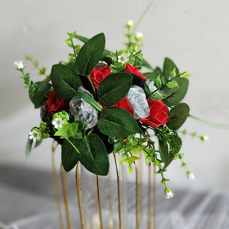 10 Pcs Artificial Rose Flower Balls for Wedding Decor, 6 Inch Silk Kissing Ball Arrangements