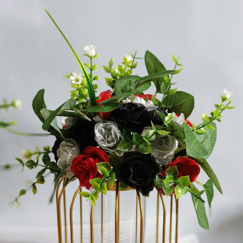 10 Pcs Artificial Rose Flower Balls for Wedding Decor, 6 Inch Silk Kissing Ball Arrangements