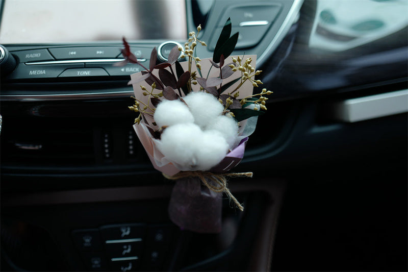 Artificial Flower Bouquet Vent Clip Car Decoration Air Freshener Accessory