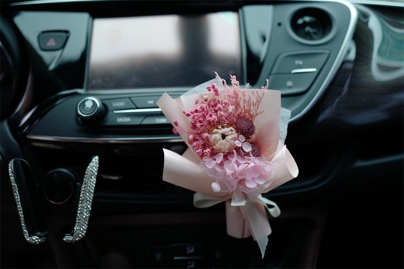 Artificial Flower Bouquet Vent Clip Car Decoration Air Freshener Accessory
