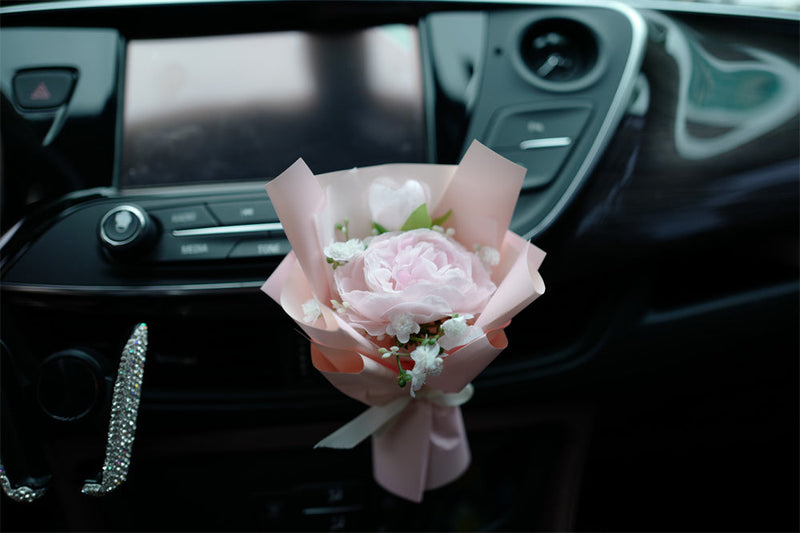 Artificial Flower Bouquet Vent Clip Car Decoration Air Freshener Accessory