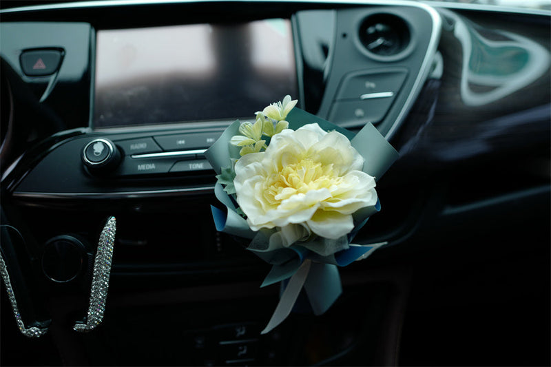 Artificial Flower Bouquet Vent Clip Car Decoration Air Freshener Accessory