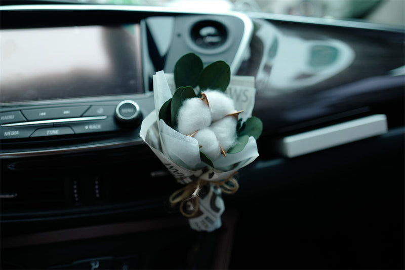 Artificial Flower Bouquet Vent Clip Car Decoration Air Freshener Accessory