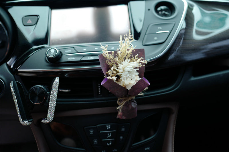 Artificial Flower Bouquet Vent Clip Car Decoration Air Freshener Accessory
