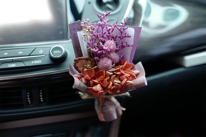 Artificial Flower Bouquet Vent Clip Car Decoration Air Freshener Accessory