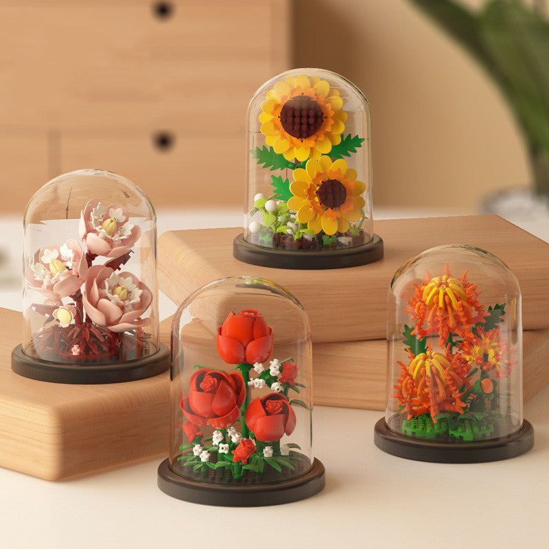 Artificial Flower Bouquet Building Set 50 Pcs Bulk Floral Stems for DIY Arrangements