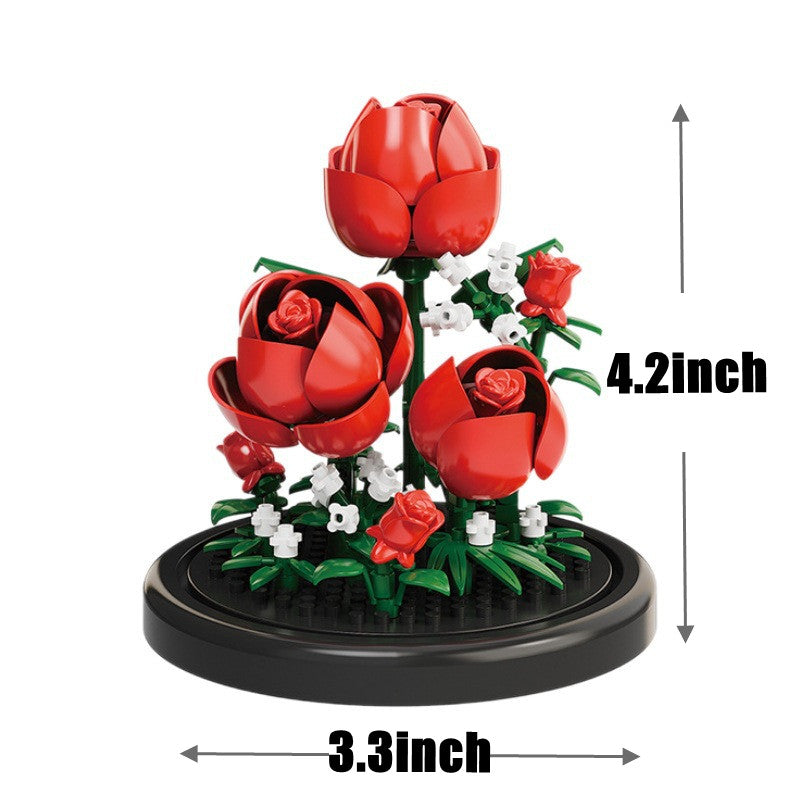 Artificial Flower Bouquet Building Set 50 Pcs Bulk Floral Stems for DIY Arrangements