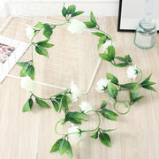8FT Artificial Rose Garland Vines 8 Feet Long Hanging Silk Flowers for Wall Decor Weddings Parties Room Decoration Bulk