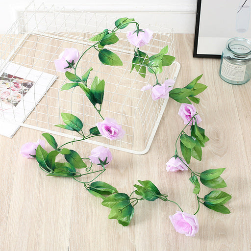 8FT Artificial Rose Garland Vines 8 Feet Long Hanging Silk Flowers for Wall Decor Weddings Parties Room Decoration Bulk