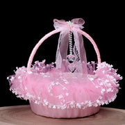 8.6 Inch Artificial Girl Basket with Pearl Decoration – Bulk Wholesale Quantity