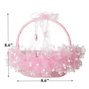 8.6 Inch Artificial Girl Basket with Pearl Decoration – Bulk Wholesale Quantity