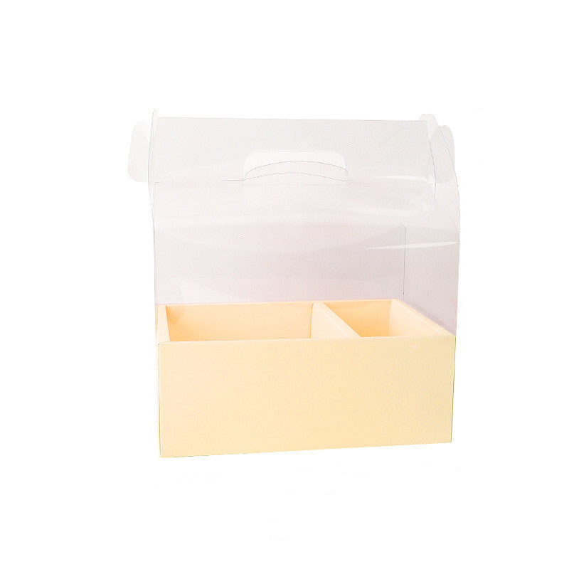 DIY Two-Compartment Bulk Flower Gift Box with Handle for Floral Arrangements