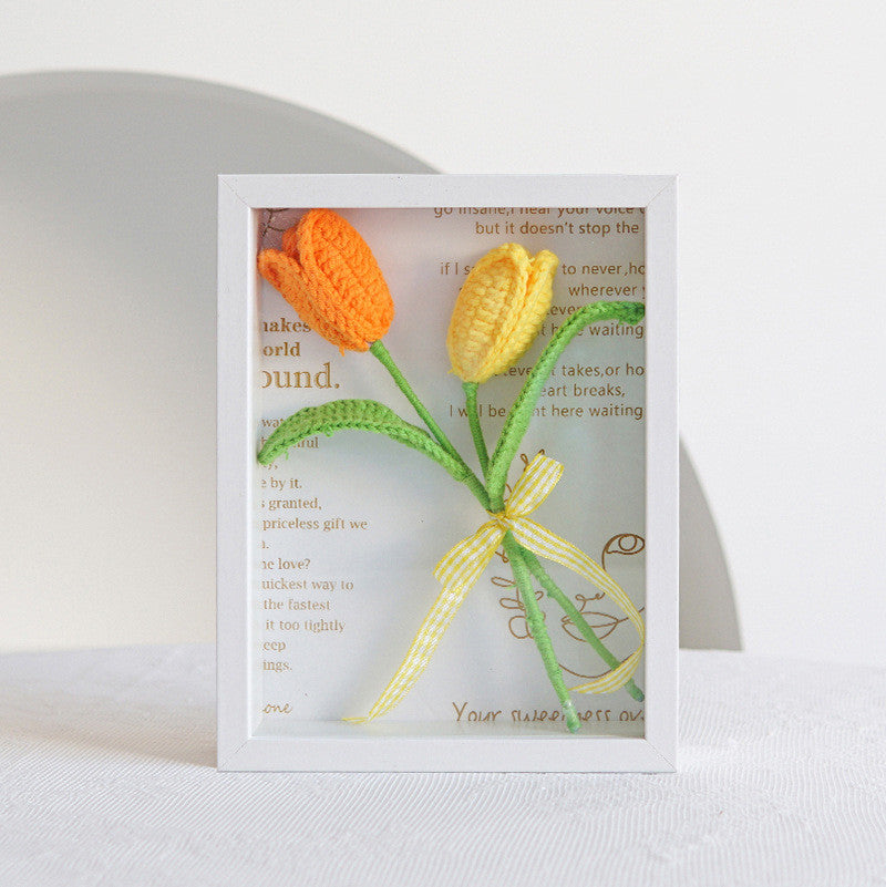 17 Styles Handmade Artificial Flower Bouquet Bulk Set for Wedding, Gifts, Photo Frame, Knitting, Crochet Craft