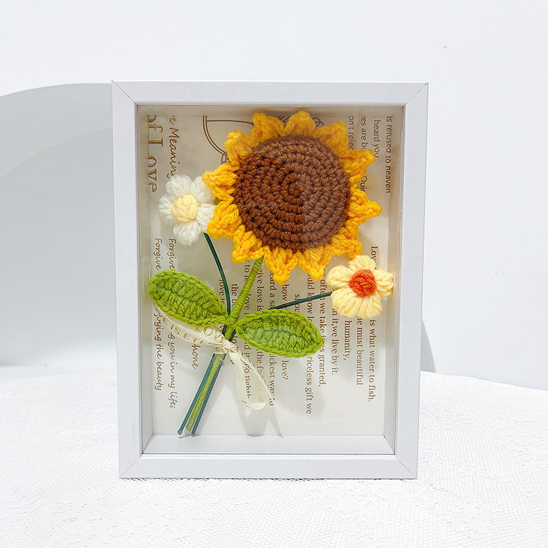 17 Styles Handmade Artificial Flower Bouquet Bulk Set for Wedding, Gifts, Photo Frame, Knitting, Crochet Craft