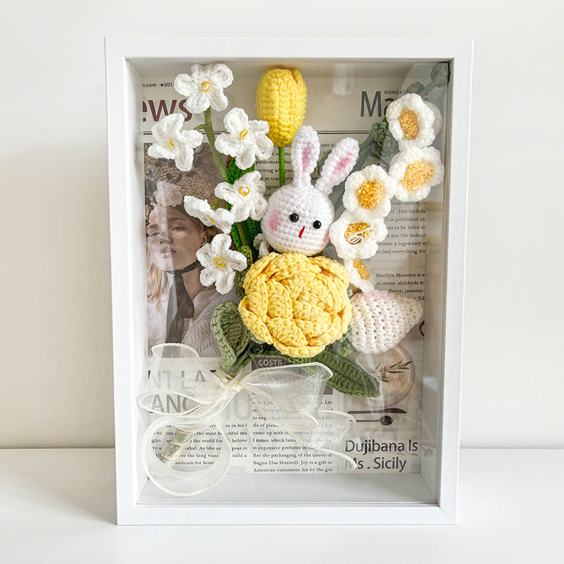 17 Styles Handmade Artificial Flower Bouquet Bulk Set for Wedding, Gifts, Photo Frame, Knitting, Crochet Craft