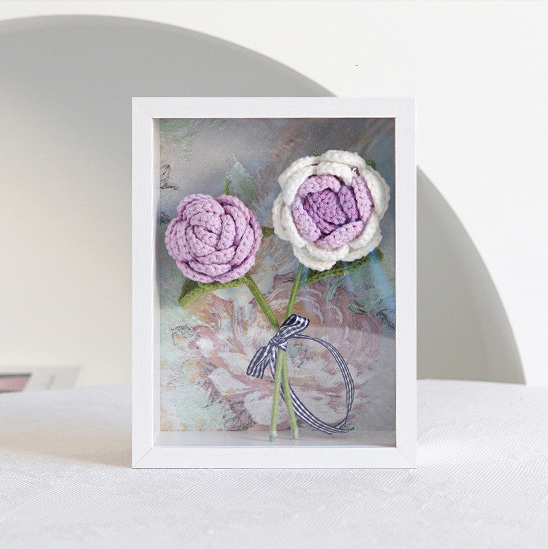 17 Styles Handmade Artificial Flower Bouquet Bulk Set for Wedding, Gifts, Photo Frame, Knitting, Crochet Craft
