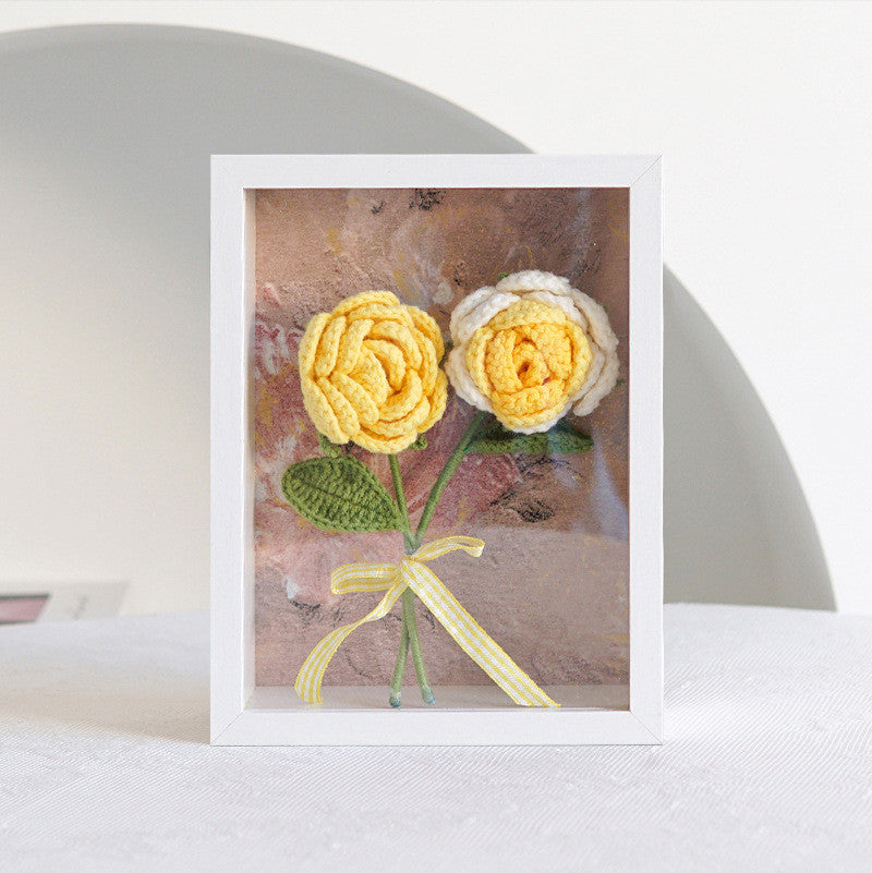 17 Styles Handmade Artificial Flower Bouquet Bulk Set for Wedding, Gifts, Photo Frame, Knitting, Crochet Craft