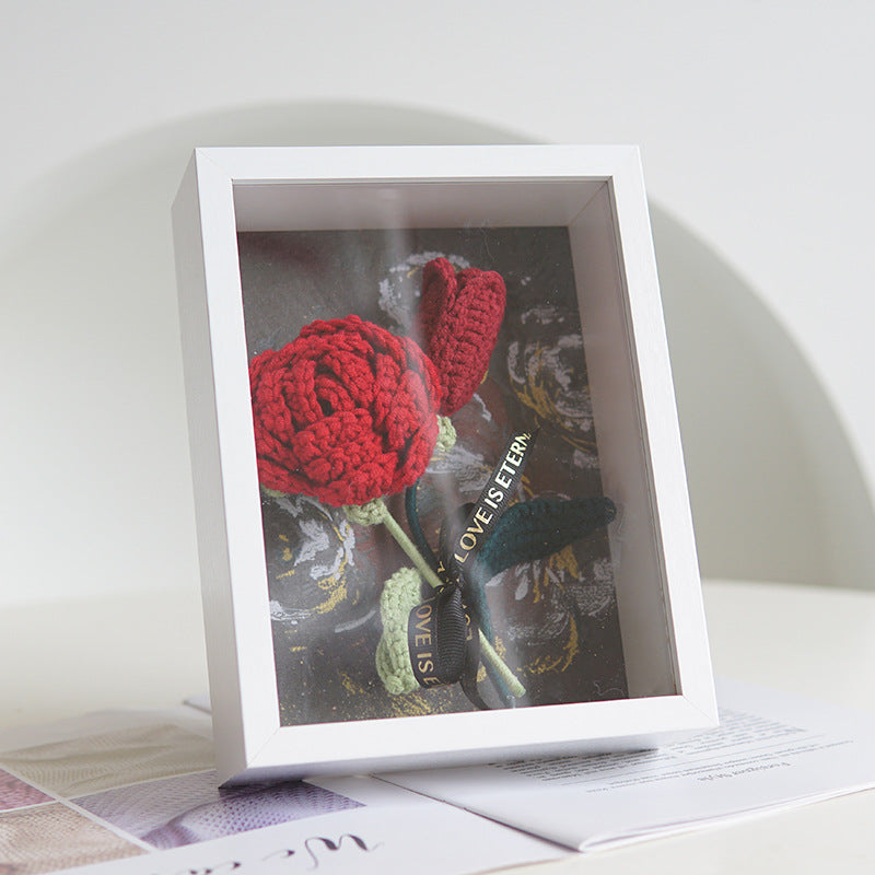17 Styles Handmade Artificial Flower Bouquet Bulk Set for Wedding, Gifts, Photo Frame, Knitting, Crochet Craft