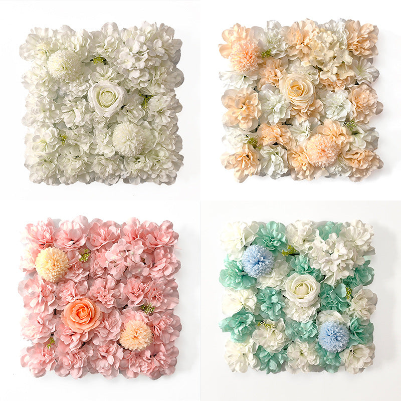 15 x 15 Inch 3D Silk Rose Flower Wall Panels Bulk Floral Decorative Panels