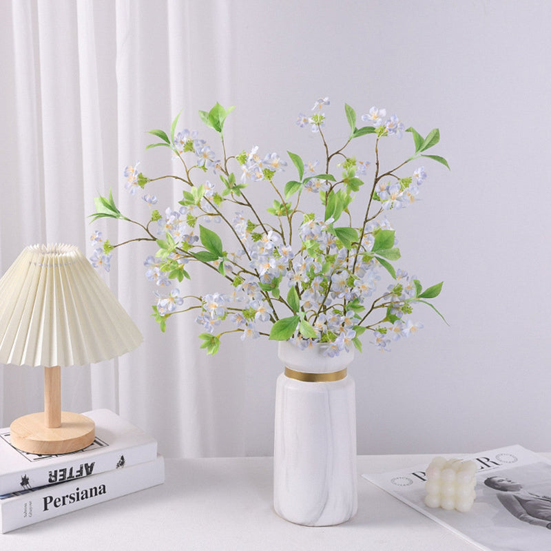 22.4 Inch Fontanesia Blossom Branch Stems, 6 Pcs Artificial Spring Flowers