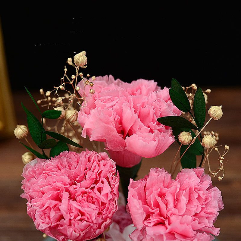 Forever Preserved Artificial Carnation Flowers for Mom – Luxury Gift Bouquet