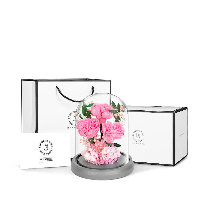 Forever Preserved Artificial Carnation Flowers for Mom – Luxury Gift Bouquet