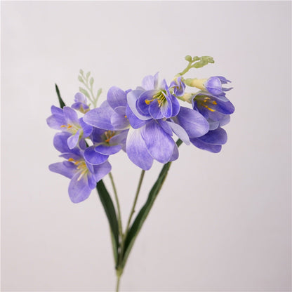 Wedding Floral Decor Artificial Freesia Stems, 25 in Real-Touch Faux Flowers for Venue Styling