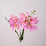 Wedding Floral Decor Artificial Freesia Stems, 25 in Real-Touch Faux Flowers for Venue Styling