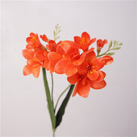 Wedding Floral Decor Artificial Freesia Stems, 25 in Real-Touch Faux Flowers for Venue Styling