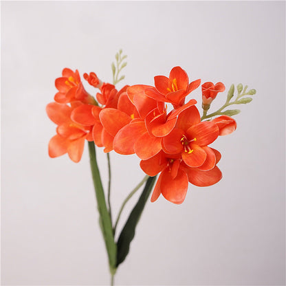 Wedding Floral Decor Artificial Freesia Stems, 25 in Real-Touch Faux Flowers for Venue Styling