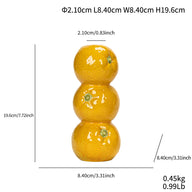 Fruit-Shaped Stacked Vase (WatermelonLemonOrange) - Minimalist Desktop Home Decor