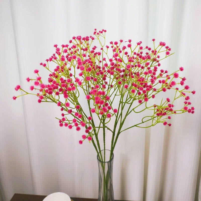 23.6 Inch Baby's Breath Artificial Flowers 10 Pcs Real Touch Silk Stems for Crafts DIY Wedding Party Home Garden Office