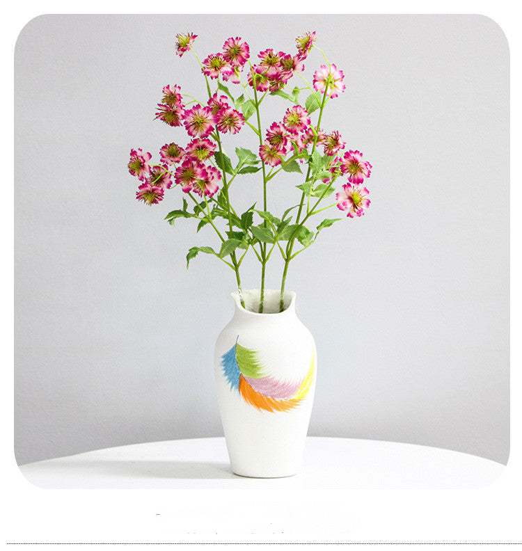 27.5" Scabious Spray Stems Silk Floral Branches Artificial Wholesale