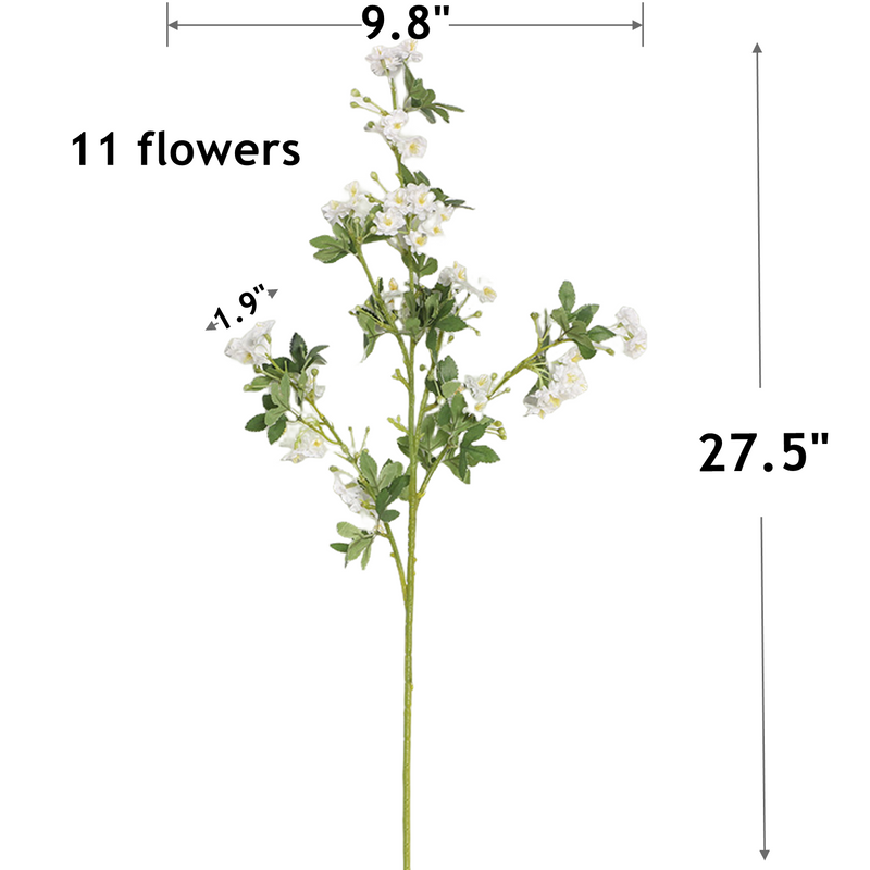 27.5 Inch Artificial Silk Scabious Spray Stems Bulk Floral Branches