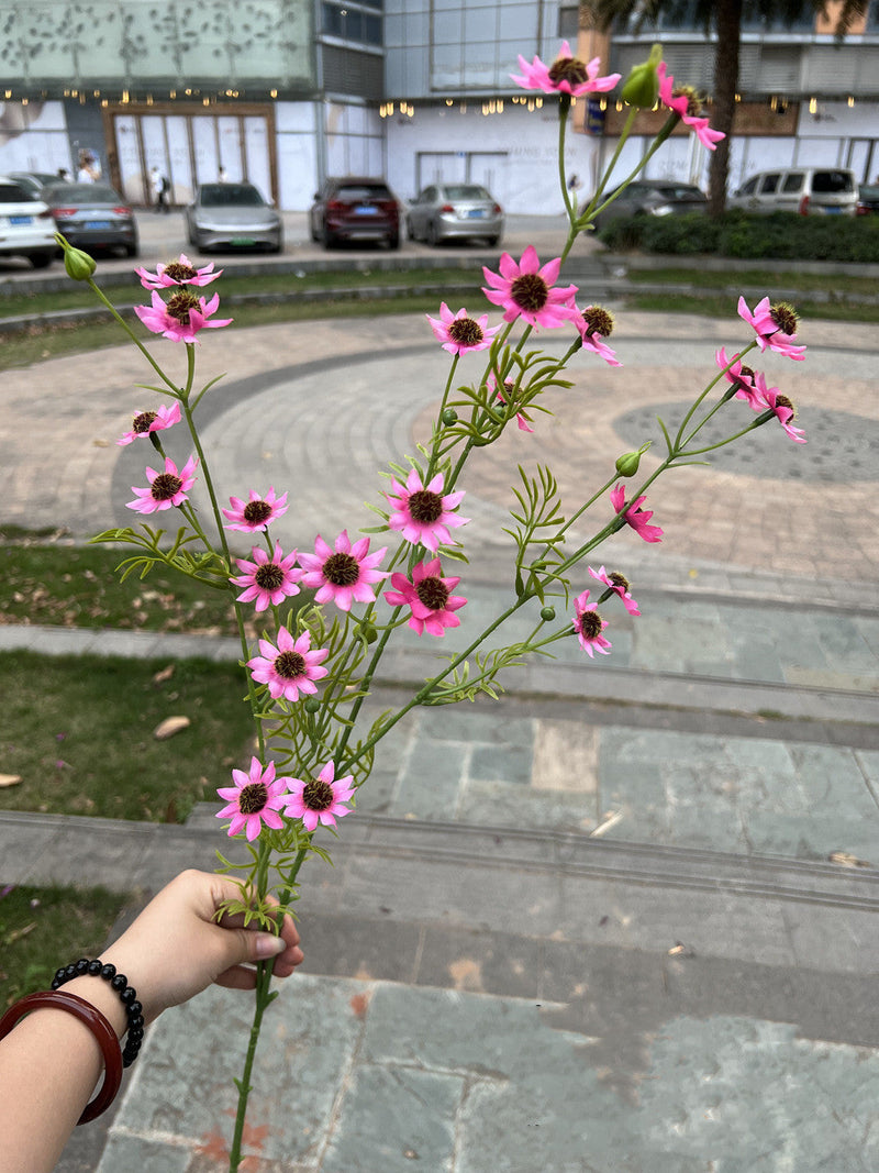 10 Pcs 34 Inch Artificial Silk September Birth Flower Aster Spray Branches Bouquet Long Stems