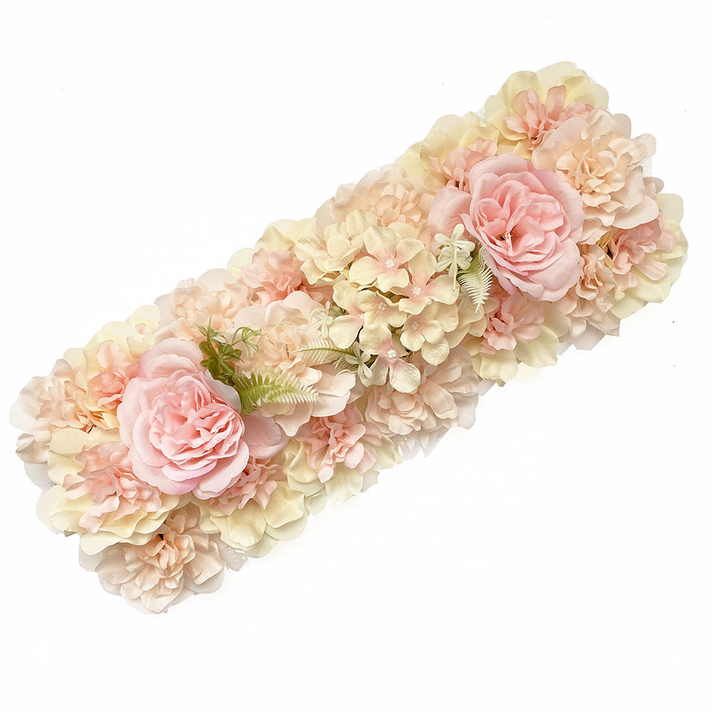 Artificial Wedding Flower Row 20x8 Inch Silk Flower Arrangement for Wedding Arch Aisle Backdrop Decor