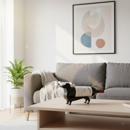 Dachshund Wine Bottle Holder - Cute & Practical Wine Rack for Home Bar, Holds 750ml Bottles