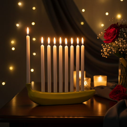 New Portable Banana Theme Candle Holder - Fun Creative Home Decor