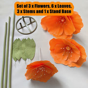 62 Inch Giant Artificial Poppy Flowers Bulk 10 Pcs Wedding Party Decoration