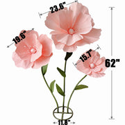 62 Inch Giant Artificial Poppy Flowers Bulk 10 Pcs Wedding Party Decoration