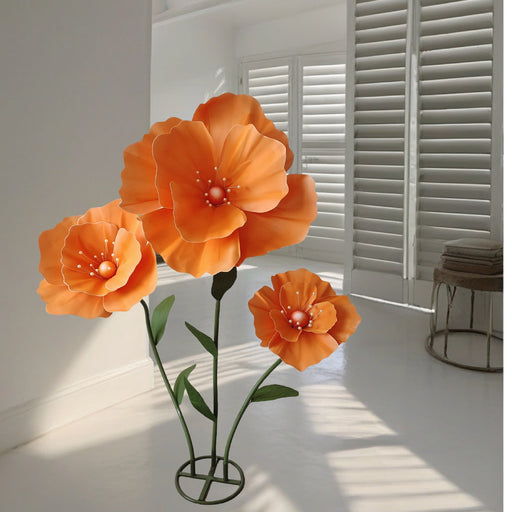 62 Inch Giant Artificial Poppy Flowers Bulk 10 Pcs Wedding Party Decoration